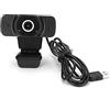Enlybee 1080P Computer Camera con microfono di riduzione del rumore, webcam USB per conferenze Web, trasmissioni live e chiamate video, Plug and Play, Clear Sound, Automatic Light Correct