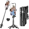 Drhomeam Mini treppiede tascabile 3 in 1, mini treppiede portatile con telecomando, per scattare foto, treppiede per selfie regolabile a 360°, supporto estensibile per telefono cellulare, supporto per telefono