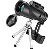 Abaodam Monoculare Notturno 80x100 Abs Nero per Osservazione Esterna | Supporto per Telefono Incluso, Campo Visivo 1500m/8000m, Uso Campeggio e Concerto
