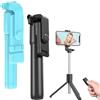 NNBWLMAEE Admissioni 6 in 1 Wireless Bluetooth Selfie Stick, Selfie Stick Tripod with Remote with Light, for Travel, for iPhone, 3 Light Modes (2pcs-d, NO Light Filling)