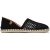VERBENAS Espadrillas Carmen Crochet-Lino/Serraje Negro/Negro