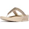 Fitflop LULU Crystal-Mix Metallic Toe-Post Sandali, Platino, 39 EU, platino, 39 EU