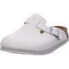 Birkenstock Boston - Zoccoli in camoscio Unisex, Bianco, 44 EU