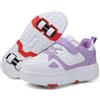 Mateju Scarpe con Rotelle Bambino Bambina Scarpe da Skateboard,Scarpe Sportive con 4 Ruote Retrattili, SneakerScarpe da Ginnastica da Pattini con Ruote per Bambini Adulti