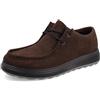 Fly Flot Scarpa Uomo in Pelle Idrorepellente con Lacci, Sottopiede Estraibile, Suola in Poliuretano Piumatec 4cm, Stivaletto, Marrone, 43 EU