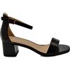 Malu Shoes Scarpe Sandalo Nero Donna con Tacco 3 cm Basso Comodo Basic con Fascia Morbida e Cinturino alla Caviglia Cerimonia (39 EU)