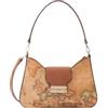 Alviero Martini 1A Classe Borsa a Tracolla Donna, Geo Classic e Geo Black, Tessuto, Media, Tracolla Regolabile, Casual, 31x25x20 cm