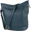 Toscanto Borsa a tracolla da donna in pelle turchese OTT159ST, turchese, groß 37x30x16cm