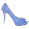 Liu Jo Decollete Donna Spuntata Open Toe Clio T.110 Canvas Kid Skin Blu lapis ,40