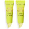 Revolution Beauty London Revolution Juicy Peptide Lip Balm, Balsamo Labbra Idratante con Peptidi, Squalano e Vitamina E, Vegano e Cruelty-Free, 8ml, Mint Mojito Green (Confezione da 2)
