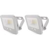 EMOS - Faretto LED in alluminio GLARO 10 W - IP65 impermeabile per ambienti umidi ed esterni - super luminoso 1.000 lm, bianco neutro 4.000 K, durata 20.000 h - Cavo di collegamento in gomma da 20 cm