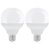 Eglo Lampadina a LED, E27, 11,8 Watt (equivalente a 75 Watt), 1055 lumen, lampada bianca neutra, 4000 Kelvin, faretto G95, Ø 9,4 cm (Confezione da 2)