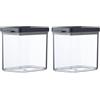 Mepal - Contenitore Omnia - Barattolo per Alimenti con Coperchio per Alimenti Secchi - Organizzatore per la Cucina - Contenitore Alimentare Impilabile ed Ermetico - 1100 ml - Black (Confezione da 2)