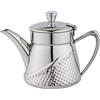 Café Olé AHT-013 Arabica Teiera martellata con manopola Cool Touch e manico in acciaio inox 18/10 lucidato a specchio, argento