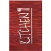 MANI TEXTILE TPS_KITCH_ROU_90 Tappeto, Poliestere, Rosso, 90 x 130 cm