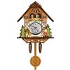 Mrisata Orologio a cucù Orologio a cucù in Legno Antico Casetta per gli Uccelli Orologio da Parete Decorazioni per la Casa Orologio a cucù Appeso Campana Oscillante Automatica Pendolo