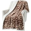 Lavish Home Throw Blanket - Fleece/Sherpa Giraffe