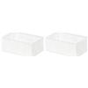Compactor Tex Organizzatore, Medium, 18 x 12 x 7 cm, Tessuto, Bianco (Confezione da 2)