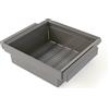 Emuca - Kit cassetto metallico e telaio regolabile Quartz per armadi, chiusura ammortizzata e estrazione totale, modulo 60 cm, finitura Titanio