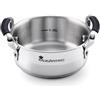 MasterPro Smart | Casseruola da cucina da 12 cm | Triplo strato in acciaio inox e alluminio forgiato | Con manici ergonomici | Casseruola da cucina | Per tutti i tipi di cucine