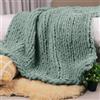 Carriediosa Coperta a maglia grossa, 127 x 152,4 cm, 100% fatta a mano, grande filato di ciniglia, morbida, soffice, per divano, letto, grande, lavorata all'uncinetto, pesante, spessa, intrecciata,