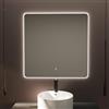 Baikal Specchio da bagno rettangolare | 80 x 80 cm | Retroilluminato | Touch con anti-appannamento | Tonalità 3500 K/4000 K/6000 K | Specchio con luce | Specchio con LED.