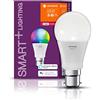 LEDvance Smart Lampadina LED Zigbee, Goccia, B22D, 60 W Equivalenti, Luce Colorata Rgbw, Bianco