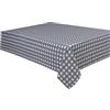 Sleepdown Tovaglia decorativa in 100% cotone mezzo panama per tavolo da pranzo, resistente alle macchie, colore grigio, 137 x 178 cm
