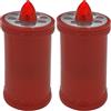 Velamp Lumino Elettrico a Led 15,2cm, Durata 90gg, rosso con Luce fissa rossa (Confezione da 2)