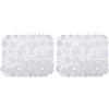 Wenko 2003010100 Tappetino per Lavello Stone, Plastica, Materiale Plastico, 31 x 26 cm, Trasparente (Confezione da 2)