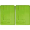 Excelsa Rainbow Portaposate 6 Scomparti, Polipropilene, Verde, 33 x 25 (Confezione da 2)