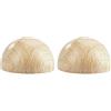 Rayher 6254600 - Sfere semisferiche in Legno Grezzo, 25 mm, 6 Pezzi, 2 Pezzi (Confezione da 2)