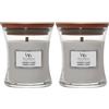 WoodWick Candela profumata Hourglass media con stoppino crepitante | Lavanda e cedro | Durata della fragranza: fino a 20 ore (Confezione da 2)