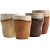 Creatable, 24738 Serie Squeezy Mocha Mousse - Set di 4 stoviglie per 4 persone, in gres porcellanato, lavabile in lavastoviglie e microonde, produzione di qualità