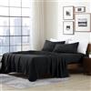 Cathay Home 90 gsm Solid Sheet Set, California King, Nero, Black, King