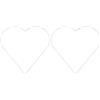 Glorex 6 1294 402 - Cornice in Metallo a Forma di Cuore, ca. 28 cm, Rivestita in Bianco, Ideale per acchiappasogni, macramè, Decorazione da Parete e floristica (Confezione da 2)
