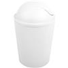 MSV - Pattumiera AKO con coperchio a ribalta - Capacità 5,5 l - Design compatto e pratico - Ideale per bagno o cucina - Bianco - Funzionamento semplice