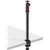 NEEWER Supporto da Tavolo per Fotocamera, Testa a Sfera, Treppiede da Tavolo Regolabile 43-102cm, Vite 1/4 e Morsetto a C per Fotocamera DSLR, Luce Anulare, Stream Live, Vlog, Max: 3kg, TL283 (ROSSO)