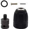 Jyving 1 set 3/8-24UNF 0.8-10MM Keyless Drill Chuck Clip Thread Drill Bit Adapter per trapano a percussione 1/2 Adattatore per presa quadrata
