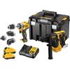 DEWALT - Set di 2 strumenti 12V XR (DCD703 + DCH072) Brushless + 2 batterie 3Ah + caricabatterie + scatola T-STAK - DEWALT - DCK2101L2T-QW