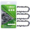 V-MODEST Confezione da 3 catene per motosega (passo 0,325 calibro 0,50, calibro 72 DL) per sega a gas da 45,7 cm, lame a basse vibrazioni, compatibile con Ryobi RY10518, Husqvarna 435 440 55Rancher