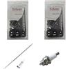 MagiShop 2 Catene da 56 Maglie Passo 0.325 Spessore 058 1.5mm, per Motoseghe Scoppio 26cc 43cc Set Ricambio 2 Catene + 1 Tubetto di Grasso Lubrificante + Lima affilacatena + Candela L7T