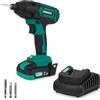 VONROC Avvitatore a Impulsi 20V - 180Nm - Con Batteria 2.0Ah e Caricatore Rapido - Attacco 1/4 - LED - Bit e Accessori Inclusi - Per Viti e Bulloni Lunghi - Modello S_ID504DC