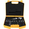 Floolinct Set Frese per Alesatura in Acciaio al Carbonio C20F112 9 Pezzi con Custodia per Fresatrici CNC
