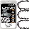 Mamuth Wild Nature 3 catene per motosega, 35 cm, 1,3 mm, 3/8, 52 TG, per Homelite 3300
