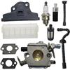 UYTGFO Adatto for motoseghe Stihl MS210 MS230 MS250 MS250C 021 023 025 Kit carburatore con guarnizione, filtro aria, candela, tubo flessibile dell'olio combustibile
