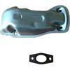 UYTGFO Misura for ZENOAH GZ3500T HUSQVARNA REDMAX JONSERED PARTNER 35.2CC 2HP MOTOSEGHE ORIGINALE T435 SILENZIATORE DI SCARICO 577742001 521792001(Muffler And Gasket)