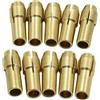 Desiumite Set di 10 punte per trapano elettrico da 0,5-3,2 mm, 4,8 mm, per mini mandrino, materiale in rame, giallo