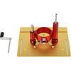 Gucagle Kit di sollevamento della fresatrice da tavolo per sollevamento manuale Piastra di base per inserto per progetti fai da te di lavorazione del legno Lega di alluminio Acciaio (Oro)