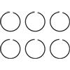 DORFEY 6 pezzi/lotto 42 mm x 1,5 mm anello pistone adatto for H-u-s-q-v-a-n-a 445 445e 450, 450 for motore motosega Ran-cher 45,7 cc